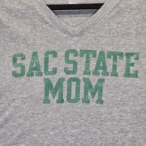 Sacramento State Hornets Shirt Womens Medium Gray NCAA Gear For Sports V Neck